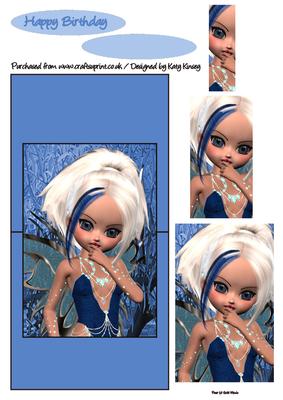 Cassiopeia Fairy Over the Edge Card with Simple Pyramage