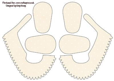 3D Baby Shoes in Cream Polka Dots