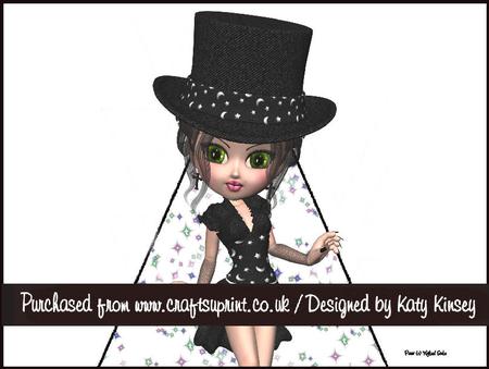 Latisha Magicians Assistant 3D Stand Up Pyramid Card Kit