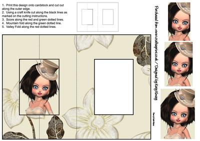 Edwina Foldback Card with Simple Pyramage