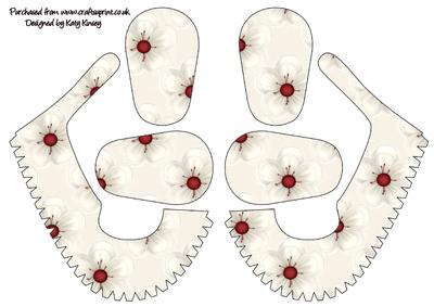 Cream and Red Flowers 3D Baby Shoes