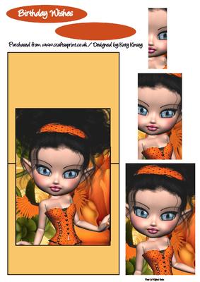 Lottie Fairy Over the Edge Card with Simple Pyramage