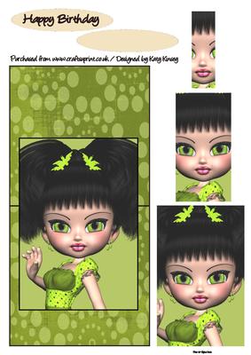 Judy Over the Edge Card with Simple Pyramage