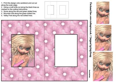Bunty Foldback Card with Simple Pyramage