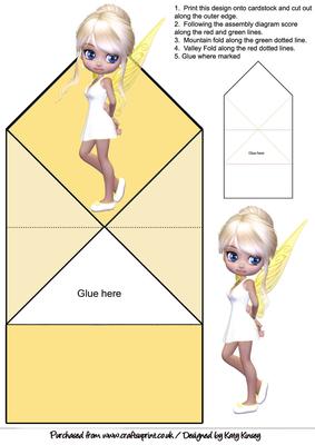 Little Fairy in White 3D Pop Up Spring Card