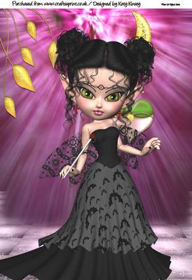 Halloween Fairy A4 Card Topper