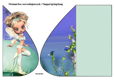 Flora Fairy Teardrop Card