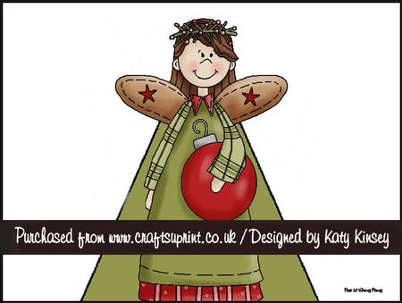 Christmas Angel & Bauble 3D Stand Up Pyramid Card Kit