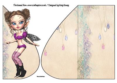 Melody Fairy Teardrop Card