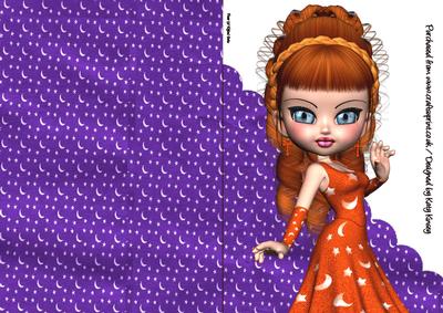 Starla Enchantress A5 Shaped Front Print & Fold Card