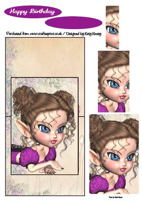 Melody Fairy Over the Edge Card with Simple Pyramage