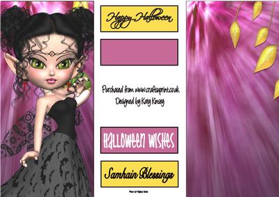 Halloween Fairy Dl Topper and Insert