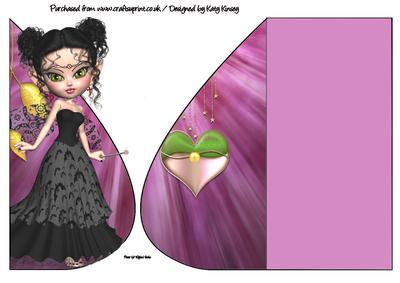 Halloween Fairy Teardrop Card