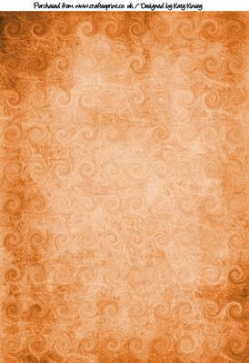 Tangerine Swirl Backing Paper