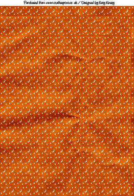 Moon and Stars on Orange Backing Paper
