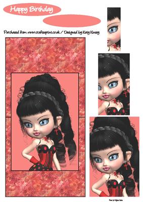 Bessie Over the Edge Card with Simple Pyramage