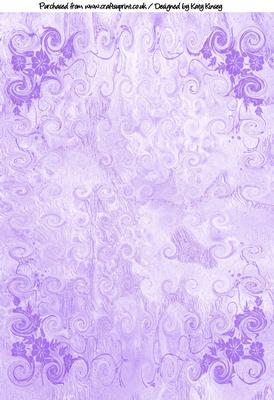 Floral Corners Backing Paper in Purple