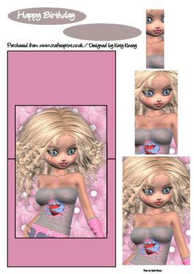 Bunty Over the Edge Card with Simple Pyramage