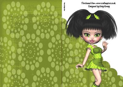 Judy A5 Shaped Front Print and Fold Card