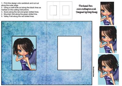 Temperance Angel Foldback Card with Simple Pyramage