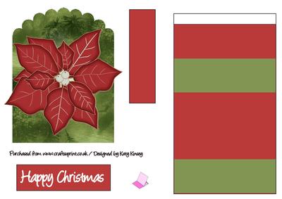 Christmas Poinsettia Easel Card