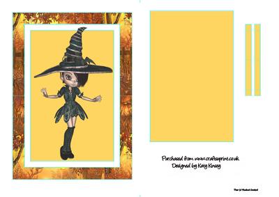Maeveen Witch Halloween Flip Card Sheet