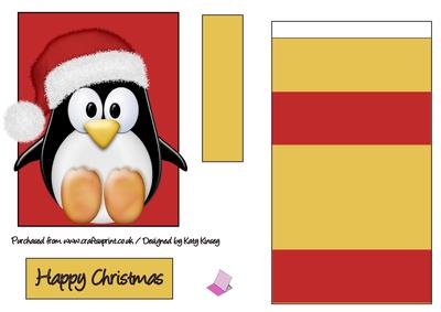 Percy Penguin Christmas Easel Card