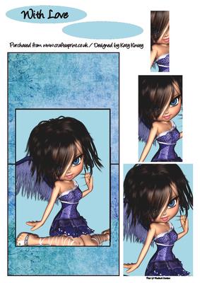 Temperance Angel Over the Edge Card with Simple Pyramage
