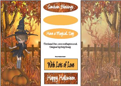Maeveen Witch Halloween Dl Topper and Insert