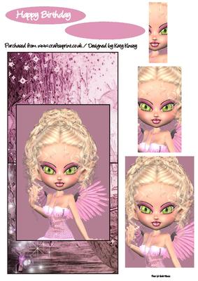 Sally Fairy Over the Edge Card with Simple Pyramage