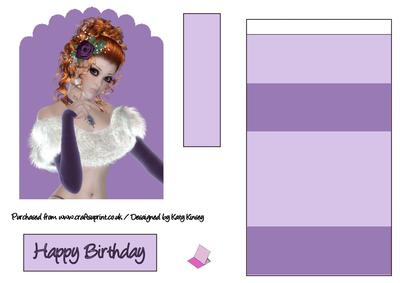 Pretty in Purple Easel Card