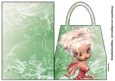 Gloria Christmas Fairy Handbag Card