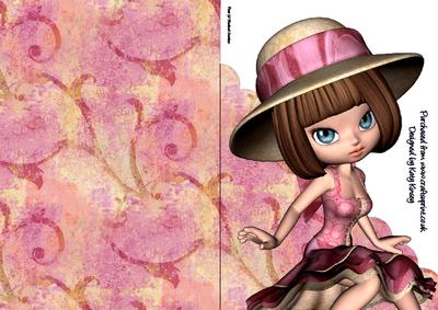 Daphne A5 Shaped Front Print and Fold Card