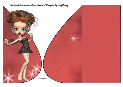 Clarissa Fairy Teardrop Card