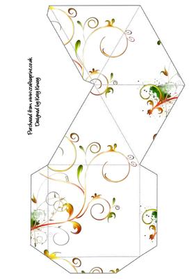 Swirly Girlie Pyramid Gift Box