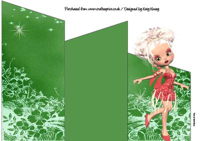 Gloria Christmas Fairy Cascade Card