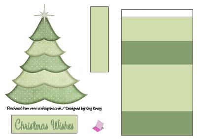 Christmas Tree Shaped Easel Card