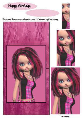 Elaine Over the Edge Card with Simple Pyramage