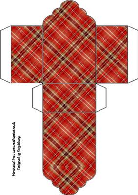 Red Tartan Tag Gift Box