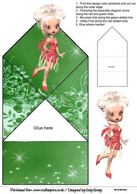 Gloria Christmas Fairy Pop Up Spring Card