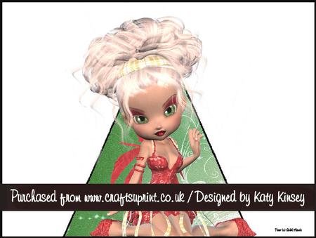 Gloria Christmas Fairy 3D Stand Up Pyramid Card Kit