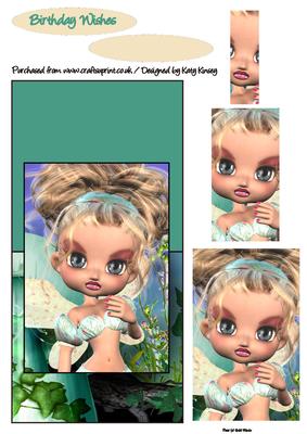 Flora Fairy Over the Edge Card with Simple Pyramage