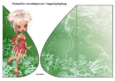 Gloria Christmas Fairy Teardrop Card