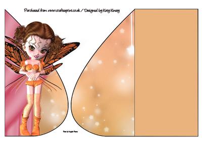 Tansy Fairy Teardrop Card