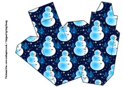 Frosty the Snowman Christmas Cake Slice Gift Box