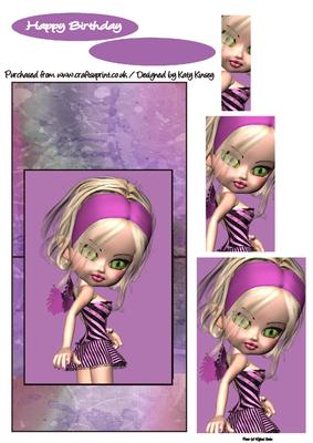 Michelle Fairy Over the Edge Card with Simple Pyramage
