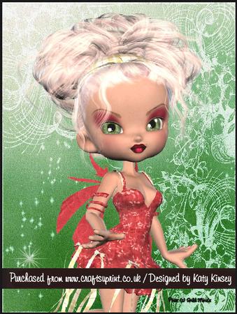 Gloria Christmas Fairy A4 Pyramage Card Kit