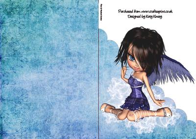 Temperance Angel A5 Shaped Front Print and Fold Card