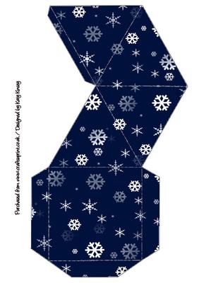 Snowy Night Pyramid Gift Box