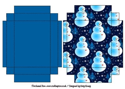 Frosty the Snowman Christmas Gift Box with Lid
